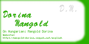 dorina mangold business card